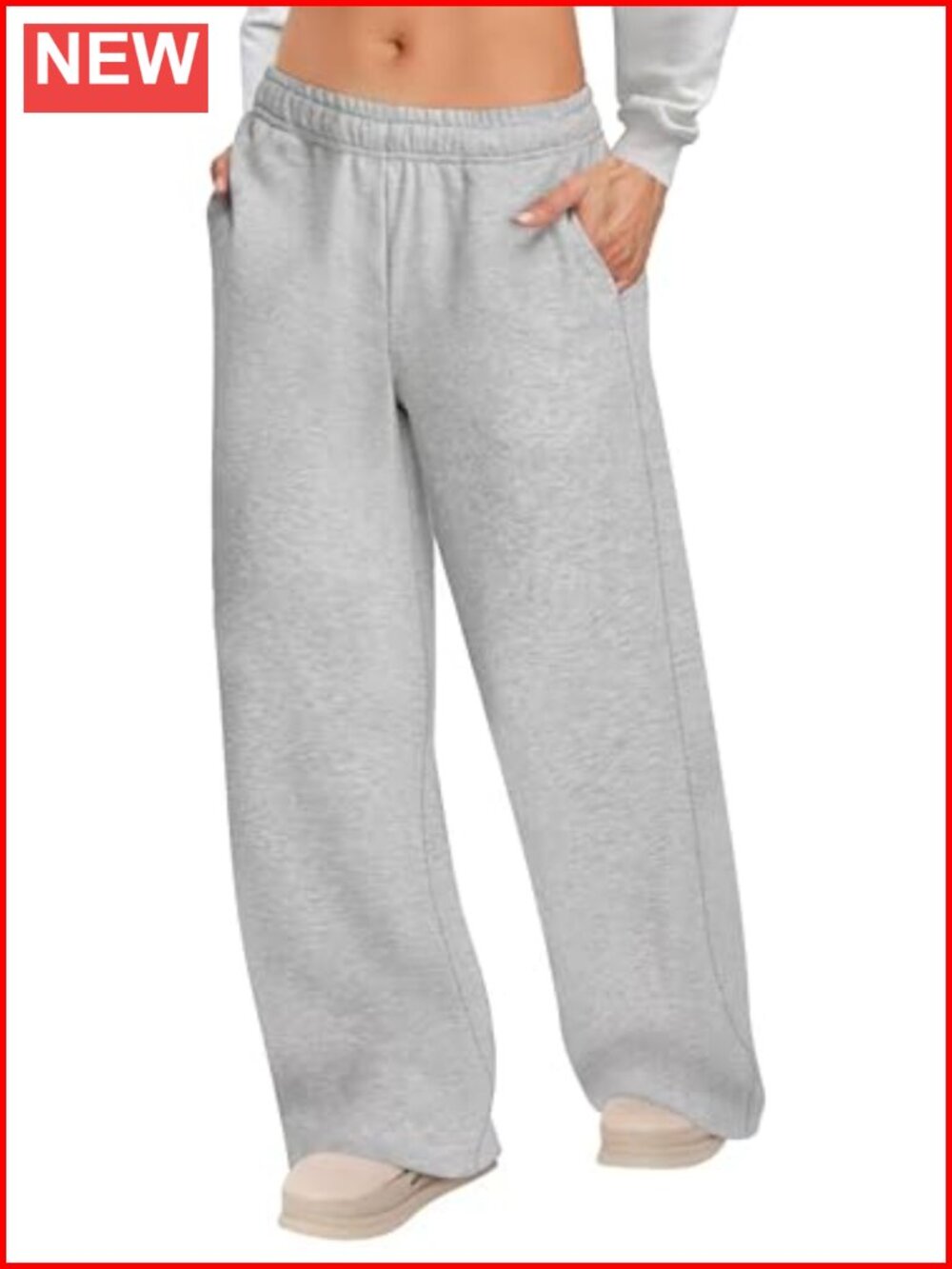 Womens Wide Leg Drawstring Sweatpants High Waist Pockets Casual Workout